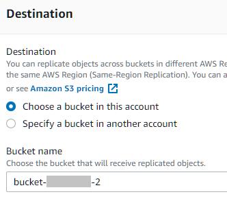 Destination Bucket selection